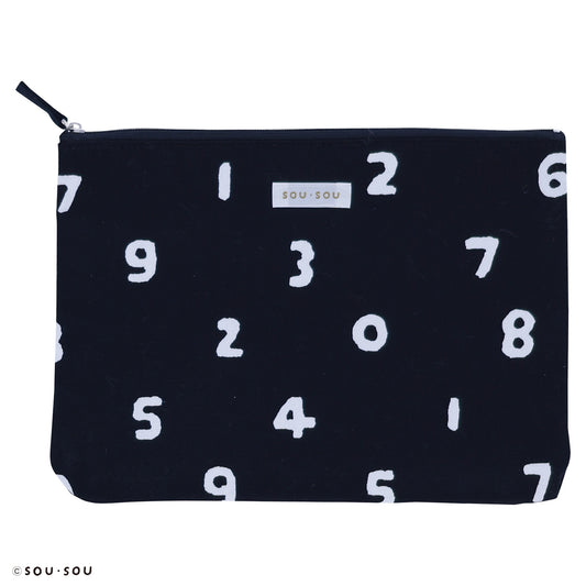 SOU・SOU SO-SU-U (nurebairo) flat pouch(L)