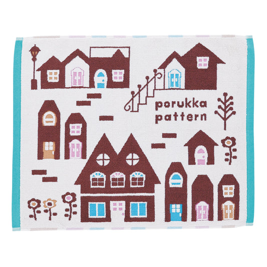 Porukka Pattern Town towel bath mat